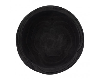 Sagebrook 8" Wood Bowl With Stand - Black