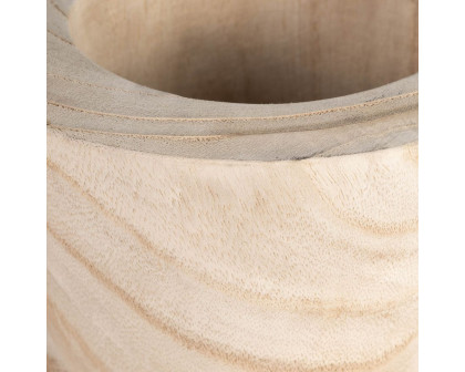 Sagebrook - 10" Wood Vase in Natural