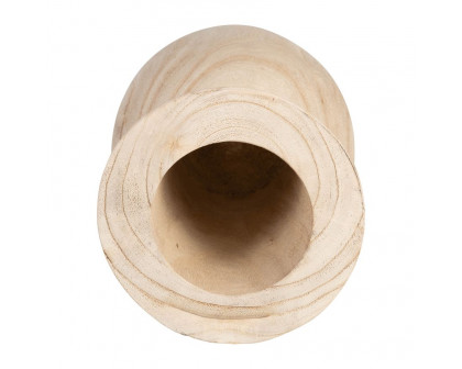 Sagebrook - 10" Wood Vase in Natural