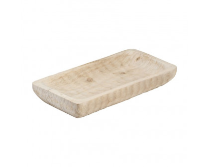 Sagebrook 16" Wood Rectangular Tray