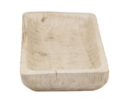 Sagebrook 16" Wood Rectangular Tray - Natural