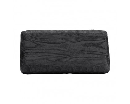 Sagebrook 16" Wood Rectangular Tray - Black