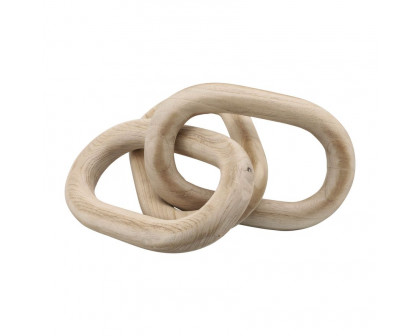 Sagebrook 28" 3 Wooden Links - Natural