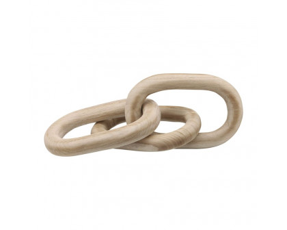 Sagebrook 28" 3 Wooden Links - Natural