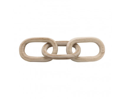 Sagebrook 28" 3 Wooden Links - Natural