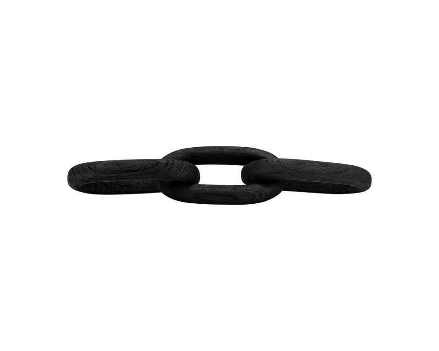 Sagebrook 28" 3 Wooden Links - Black