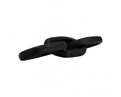 Sagebrook 28" 3 Wooden Links - Black