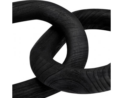 Sagebrook 28" 3 Wooden Links - Black