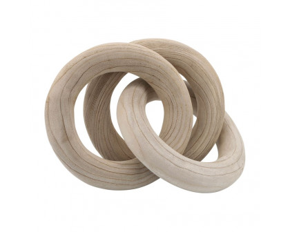 Sagebrook 21" 3 Wooden Rings - Natural