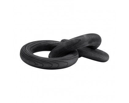 Sagebrook 21" 3 Wooden Rings - Black