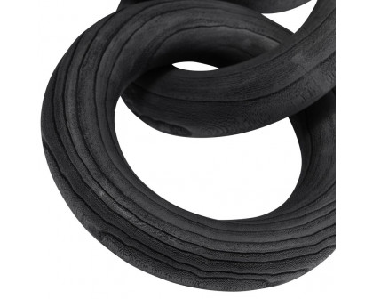 Sagebrook 21" 3 Wooden Rings - Black