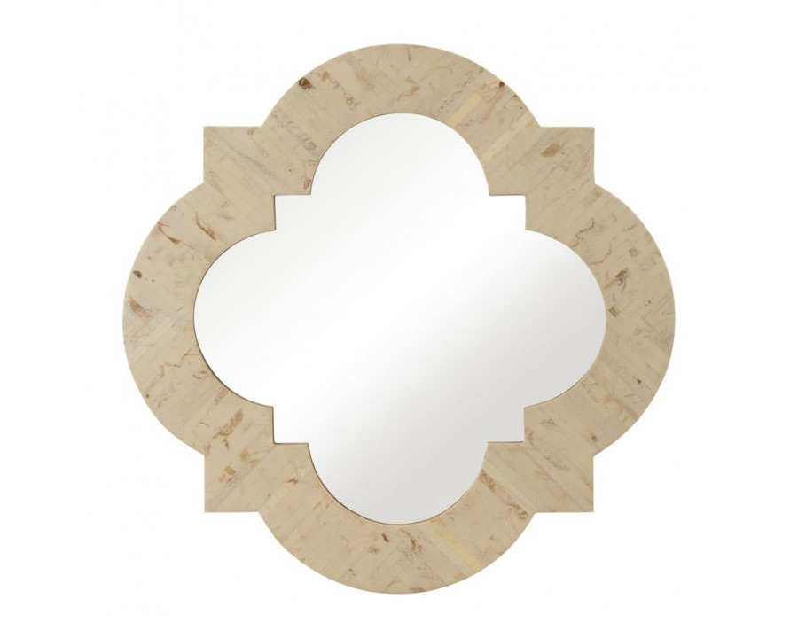 Sagebrook Resin Bohemian Mirror - Beige