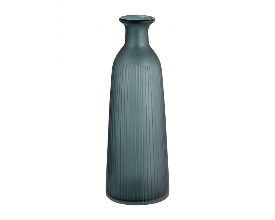 Sagebrook 17" Glass Vase With Lid - Blue/Gray