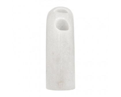 Sagebrook - 10" Marble 4-Taper Candle Holder in White