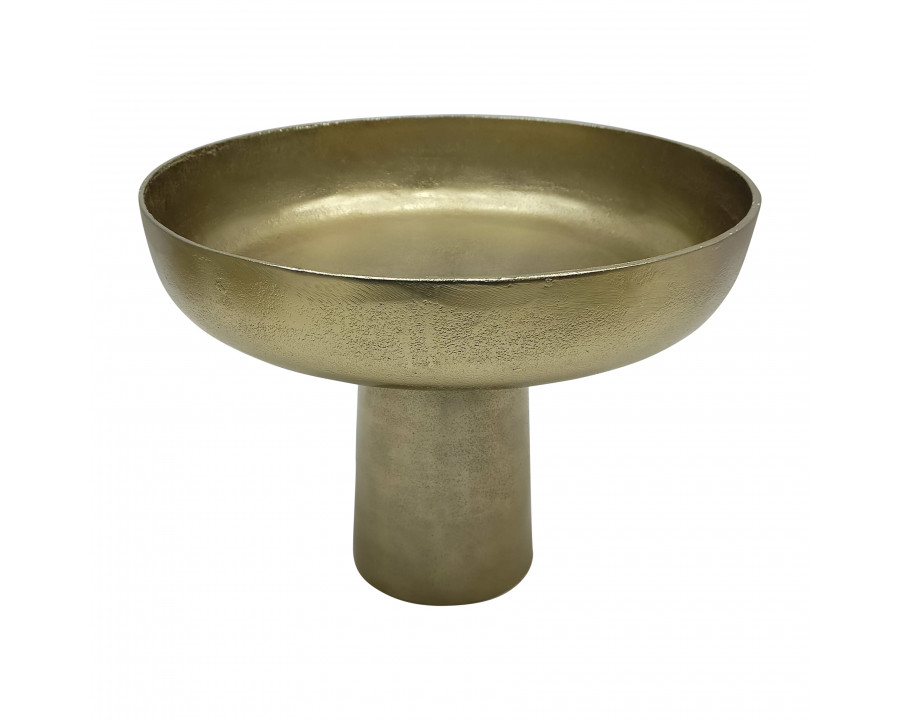 Sagebrook 11" Metal Bowl with Stand - Gold