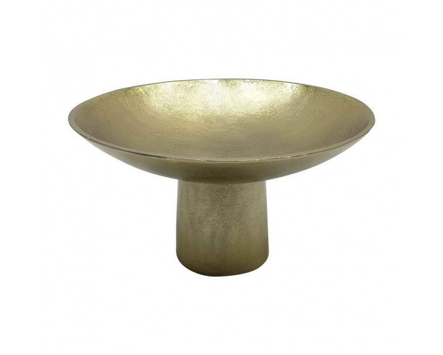 Sagebrook 7" Metal Bowl With Stand - Gold