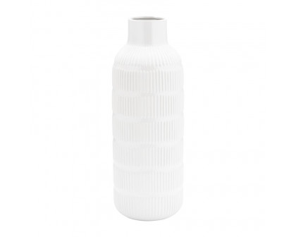 Sagebrook 21" Ceramic Pearl Stripe Vase