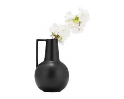 Sagebrook 9" Ceramic Vase - Black