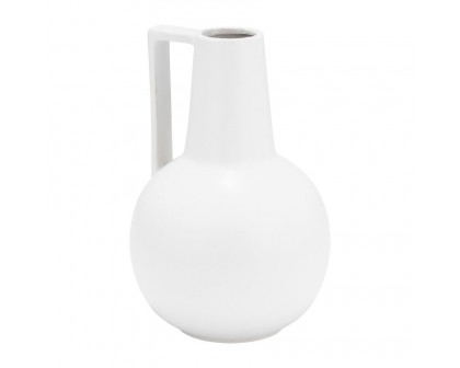 Sagebrook 9" Ceramic Vase - White