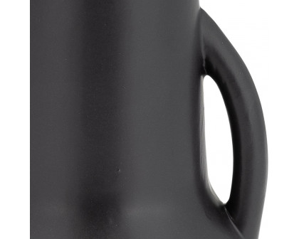 Sagebrook 8" Ceramic Vase With Handles - Black