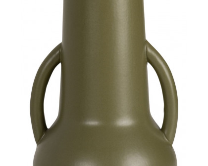 Sagebrook 8" Ceramic Vase With Handles - Olive