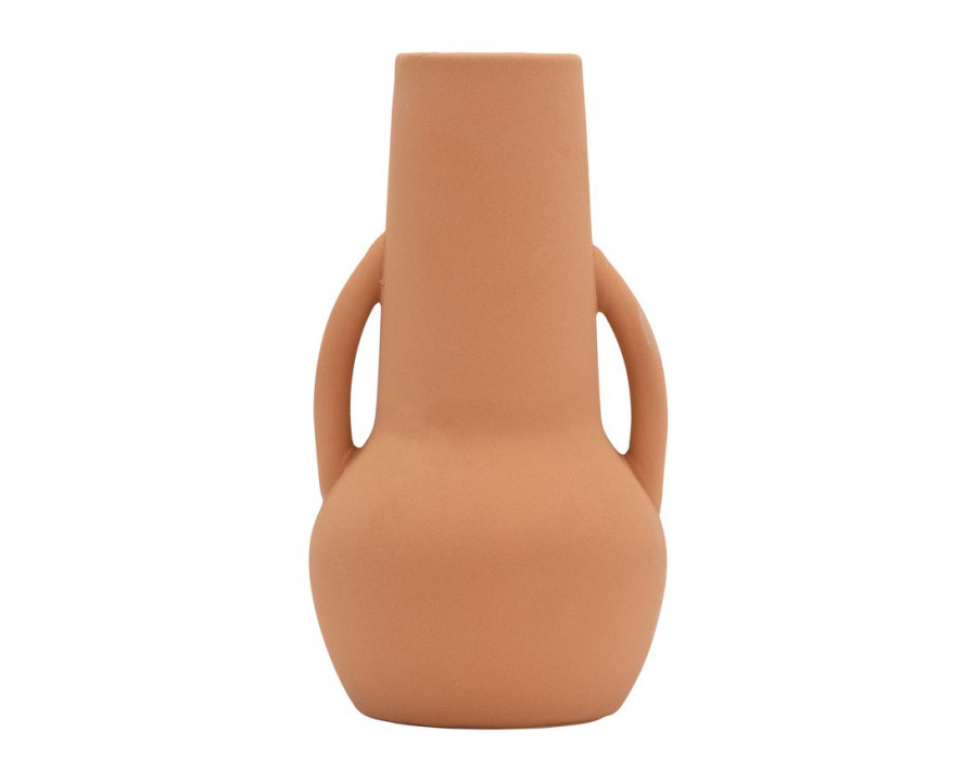 Sagebrook 8" Ceramic Vase With Handles - Terracotta