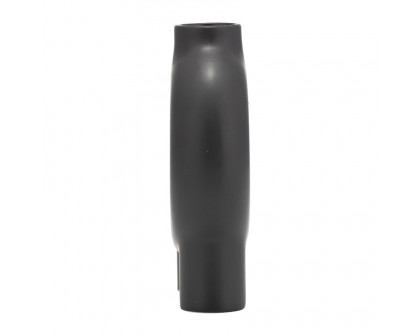 Sagebrook 7" Ceramic Donut Footed Vase - Black