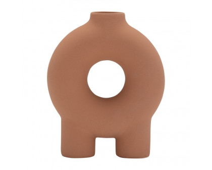 Sagebrook 7" Ceramic Donut Footed Vase