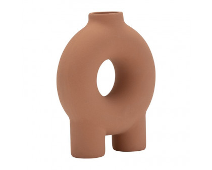 Sagebrook 7" Ceramic Donut Footed Vase