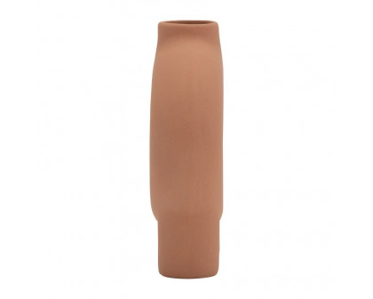 Sagebrook 7" Ceramic Donut Footed Vase - Terracotta