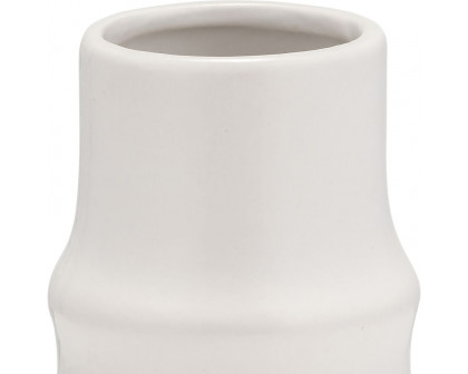 Sagebrook™ 11" Ceramic Ring Pattern Vase - White