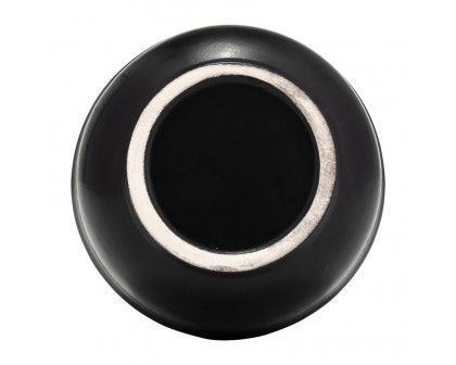 Sagebrook 11" Ceramic Ring Pattern Vase - Black