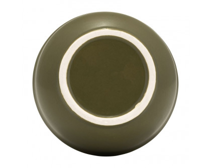 Sagebrook™ 11" Ceramic Ring Pattern Vase - Olive