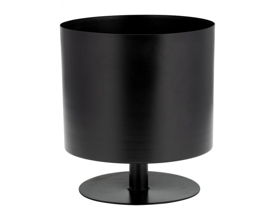 Sagebrook 10" Metal Flat Round Base Planter - Black