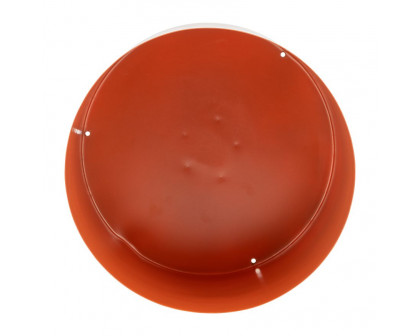 Sagebrook 10" Metal Flat Round Base Planter - Burnt Orange