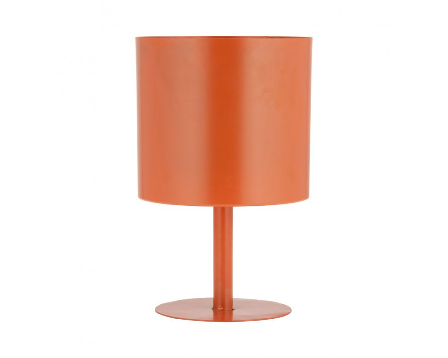 Sagebrook 8" Metal Flat Round Base Planter - Burnt Orange