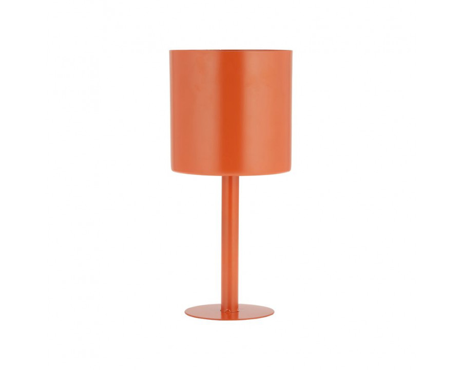 Sagebrook 6" Metal Flat Round Base Planter - Burnt Orange