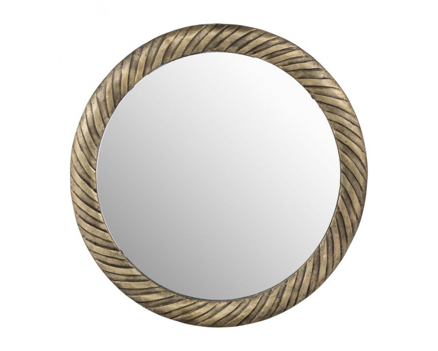 Sagebrook Metal Hurricane Pattern Mirror - Bronze