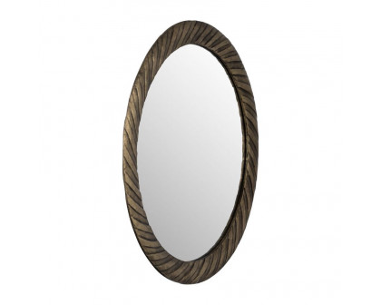 Sagebrook Metal Hurricane Pattern Mirror - Bronze