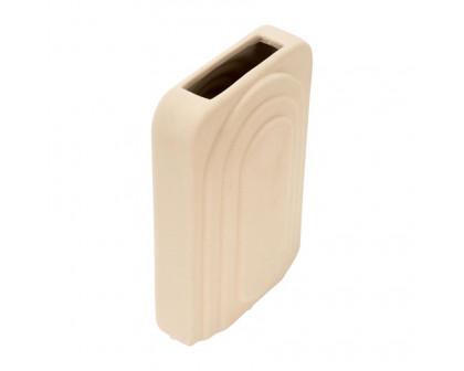 Sagebrook 7" Dol Rectangular Vase - Irish Cream