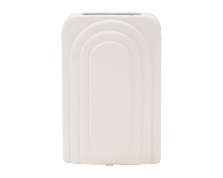 Sagebrook 7" Dolomite Rectangular Vase - White