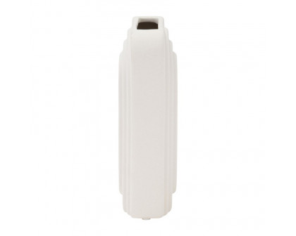 Sagebrook 7" Dolomite Rectangular Vase - White