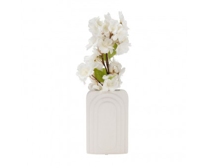 Sagebrook 7" Dolomite Rectangular Vase - White