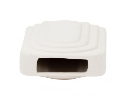 Sagebrook 7" Dolomite Rectangular Vase - White