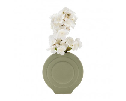 Sagebrook 7" Dolomite Round Vase - Dark Sage