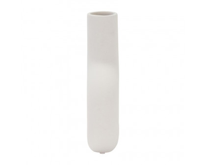 Sagebrook 8" Dol Open Cut Vase - White