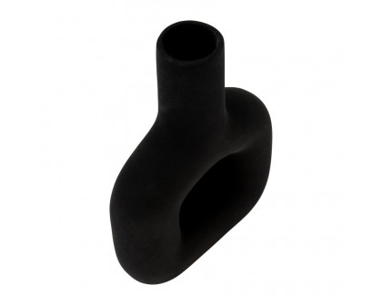 Sagebrook 8" Dol Open Cut Vase - Black