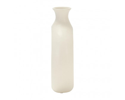 Sagebrook 10" Dolomite Open Cut Vase - Cotton