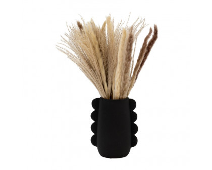 Sagebrook 7" Dol Eared Vase - Black