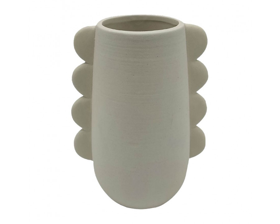 Sagebrook 7" Dolomite Eared Vase - Cotton